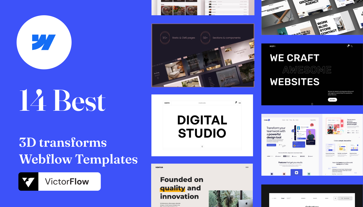 14 Best 3D transforms Webflow Templates In 2024